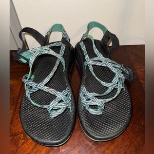 Black and Teal ZX2 Chacos